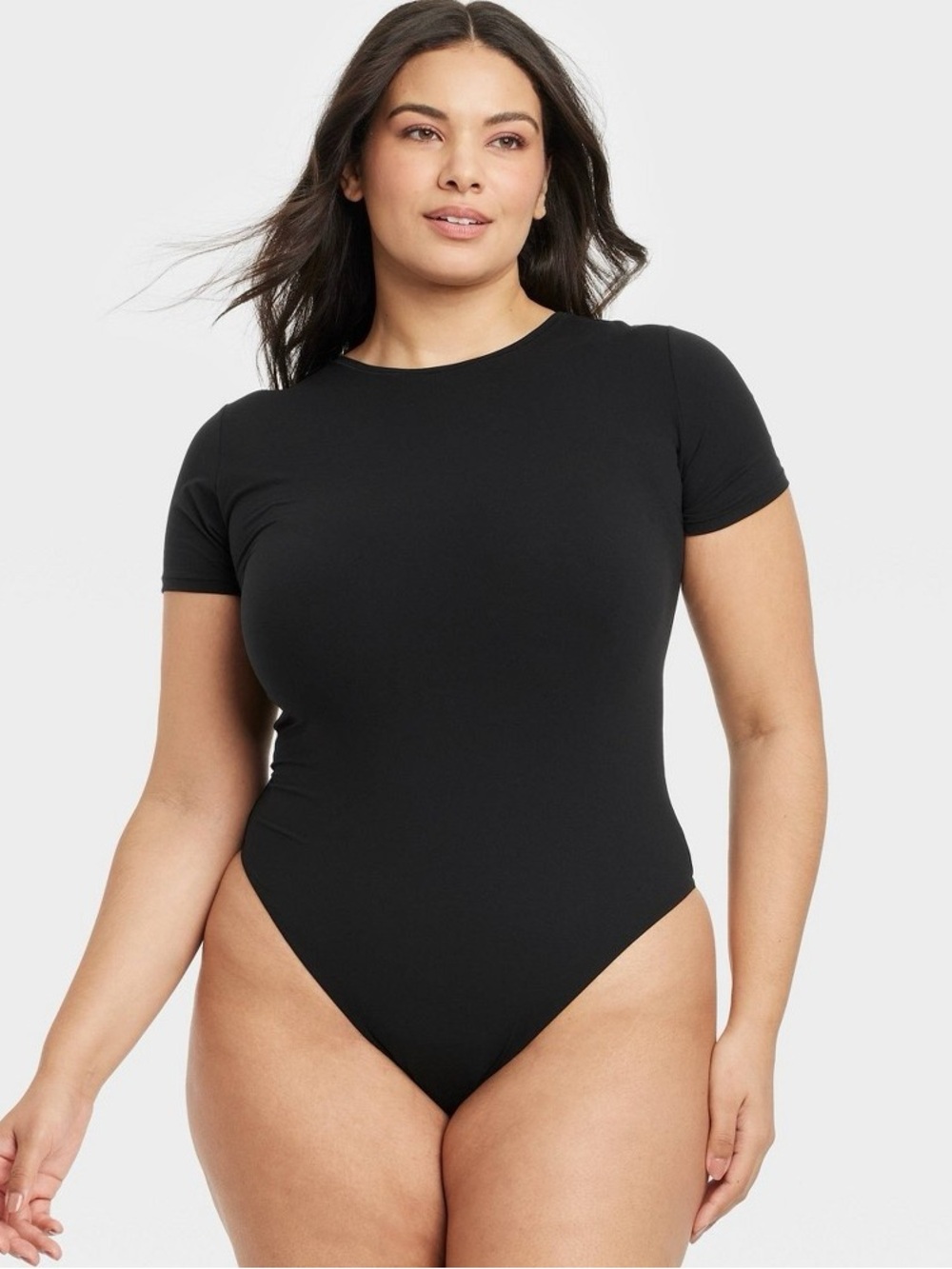 Women's Luxury Collection 4-Way Stretch Short Sleeve Bodysuit Auden Black Large
